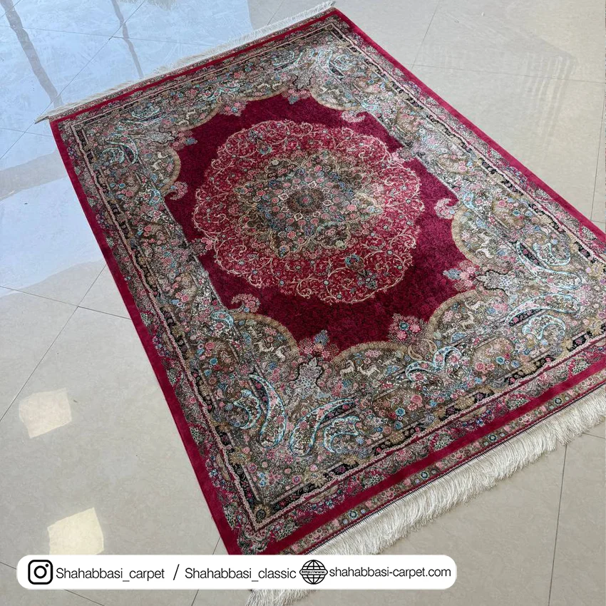 خرید فرش قرمز ابریشمی