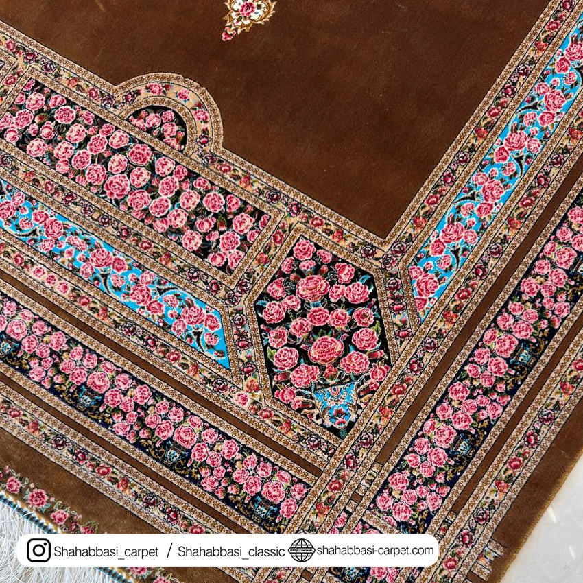 خرید فرش قهوه ای ماشینی