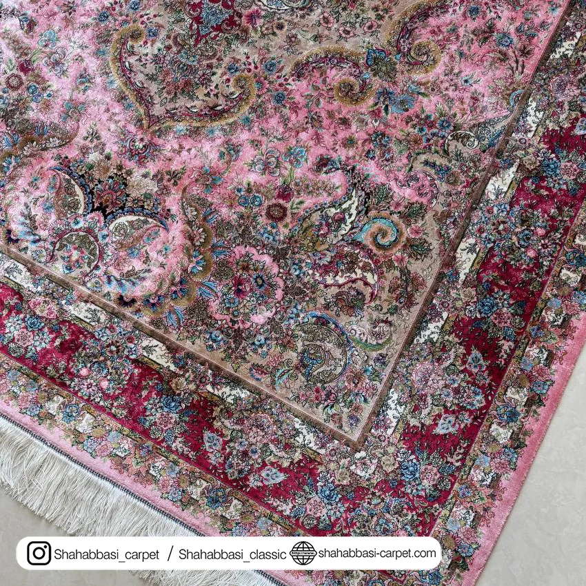 خرید فرش ماشینی صورتی