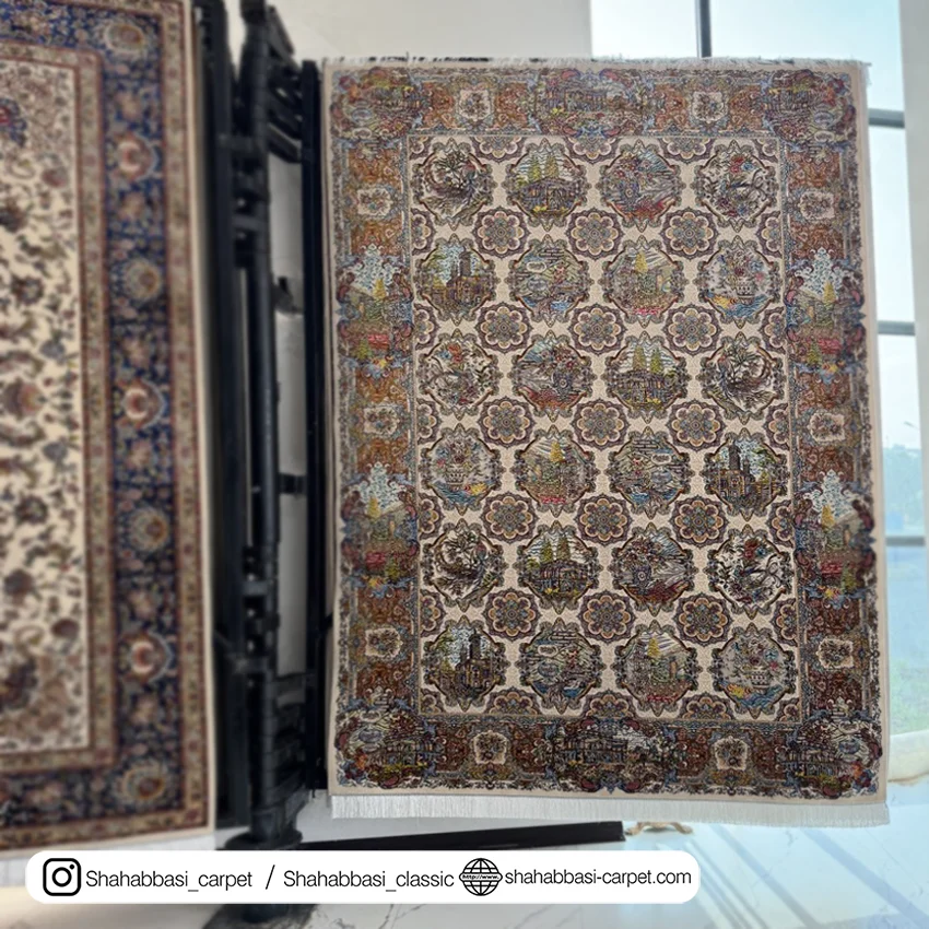 خرید فرش ماشینی کرم