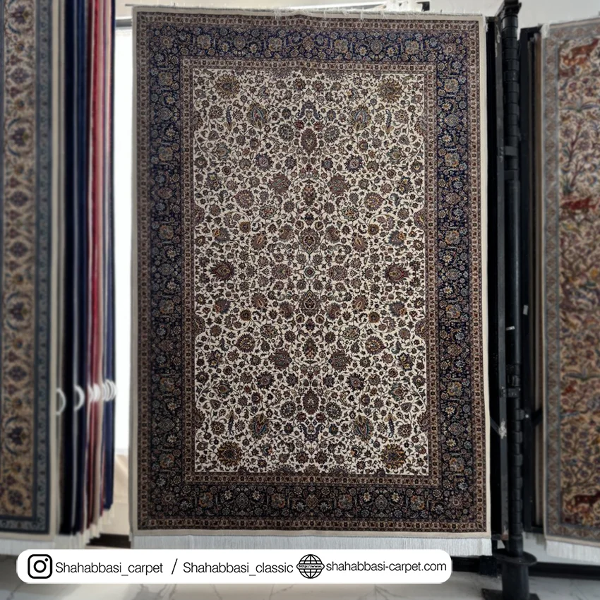 خرید فرش ماشینی کرم