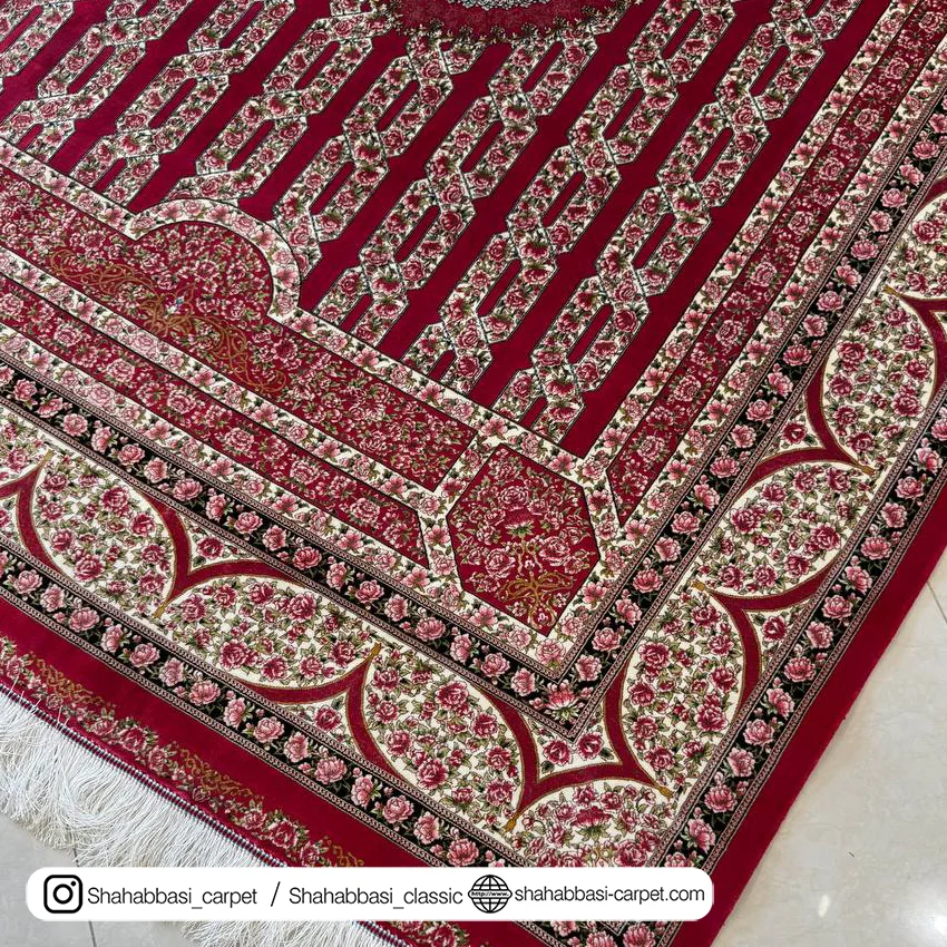 فرش قرمز تمام ابریشم