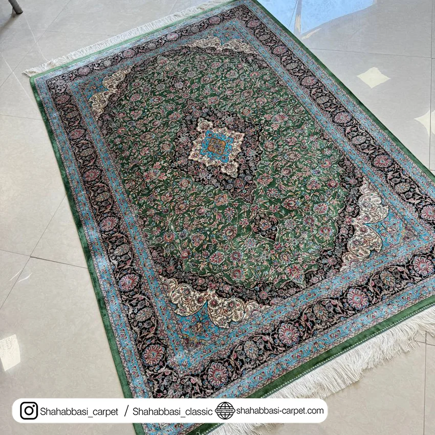 فرش ماشینی سبز
